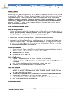 Job Title Department Updated Supervisor Airport Operations Intern