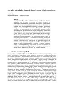 Activation and radiation damage in the environment of hadron