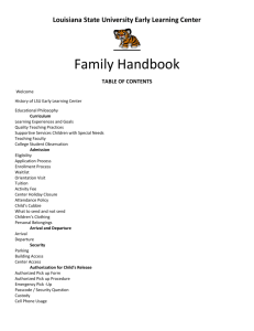 Parent Handbook - LSU Human Development Center