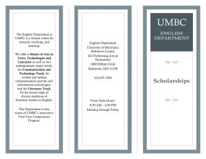 Scholarships - UMBC | English Department