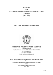 manual for national productivity & innovation award (2013