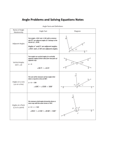 Angle Problems and Solving Equations Notes