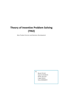 Theory of Inventive Problem Solving (TRIZ)