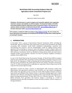World Bank GHG Accounting Guidance Note #3