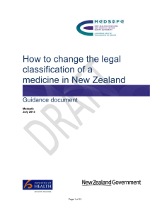 How to change the legal classification of a medicine in