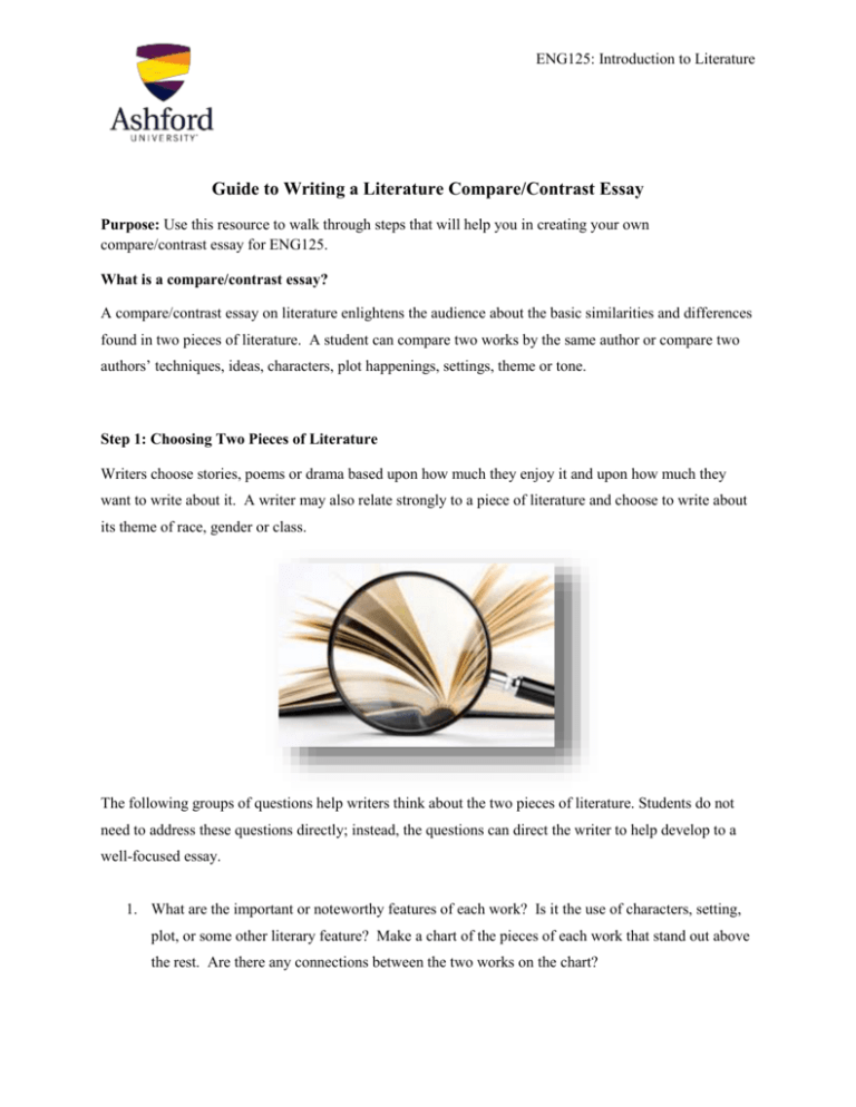 compare and contrast essay about two books