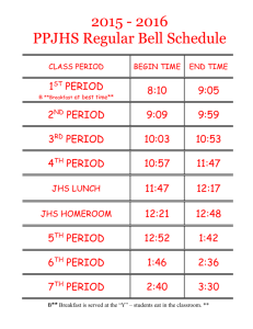 Bell Schedules 2015