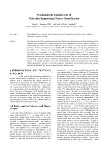Mathematical Foundations of Networks Supporting Cluster