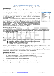 BTD/ES Effect Size FAQ - Berea City School District