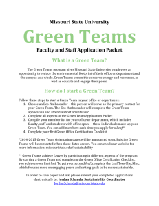 Green Team Application Packet