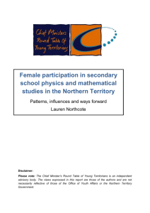 Female participation in secondary school physics and