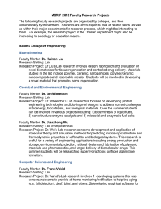 MSRIP 2012 Faculty Research Projects The following faculty