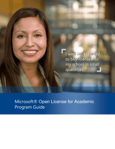 Software Assurance With Open License for Academic