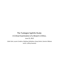The Tuskegee Syphilis Study: A Critical Examination of a Breach in