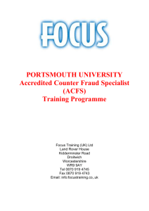 ACFS Programme - Focus Training