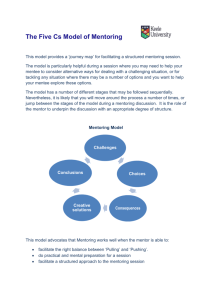 The 5Cs Model of Mentoring
