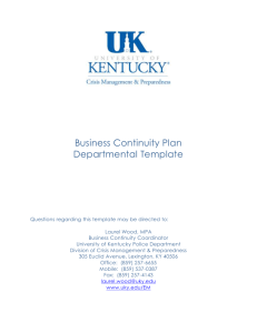 Departmental Template - University of Kentucky