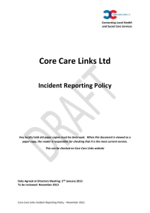 CCL Incident Reporting Policy