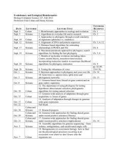 Evolutionary and Ecological Bioinformatics Biology/Computer