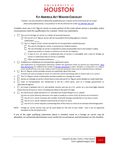 Fly America Act Waiver Checklist (DOC)