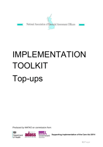 Implementation toolkit: top-ups