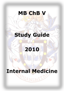 Final Study Guide MB ChB V 2010