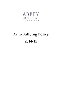 Anti-bullying Policy - Abbey College Cambridge