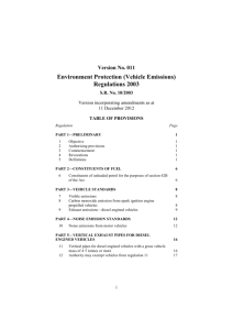 Environment Protection (Vehicle Emissions) Regulations 2003