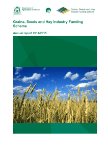 Vision for the Grains, Seeds and Hay Industry Funding Scheme