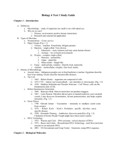 Biology 6 Test 1 Study Guide