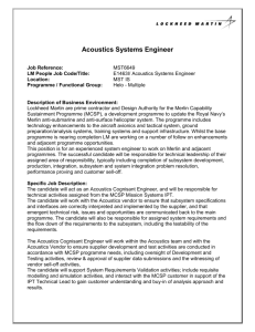 E1463I/ Acoustics Systems Engineer
