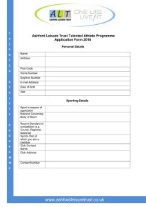 Application Form - Ashford Leisure Trust