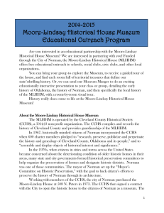 Additional Information - Moore-Lindsay Historical House Museum