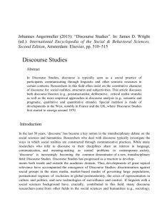 (2015): “Discourse Studies”.