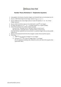 RZC - Number Theory Worksheet 2