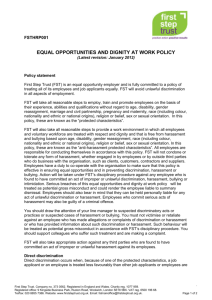 equal opportunities and dignity at work policy