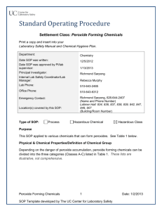 Peroxide Forming Chemicals SOP