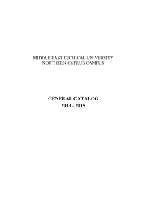undergraduate curriculum - METU NCC
