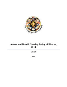 ABS Policy of Bhutan -2014 - Ministry of Agriculture and Forests