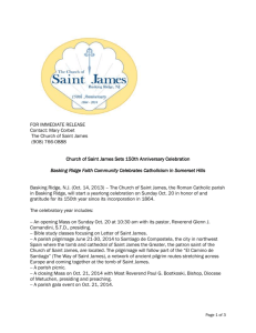 Saint James Sets 150th Anniversary Celebration (Oct 14 2013)