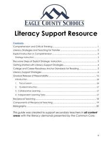 Literacy Support Strategies - The Colorado Education Initiative The