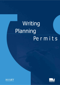 Writing Planning Pe r m i t s - Municipal Association of Victoria