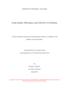 Frank Zeidler, Milwaukee, and Cold War Civil Defense