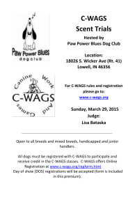 C-WAGS Advocate - Paw Power Blues Dog Club