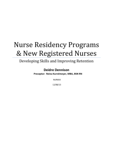 Nurse Residency Programs & New Registered Nurses