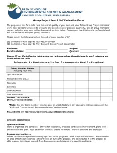 Group Project Peer & Self Evaluation Form