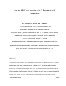 Baker TN et al Pure Laser and GTAW torch processing