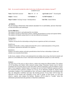 Lesson Plan 2: Habitats - Sra. Lancaster`s Class