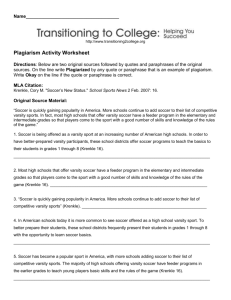 Plagiarism Activity Worksheet - Mulvane School District USD 263