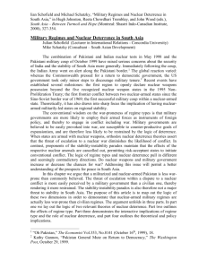 Military Regimes and Nuclear Deterrence in South Asia